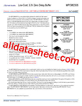 MPC962309 Datasheet PDF - Renesas Technology Corp