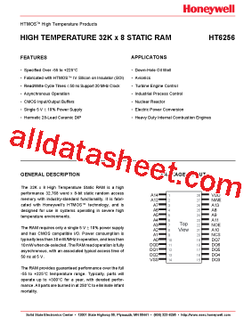 HT6256 Datasheet PDF - Honeywell Solid State Electronics Center
