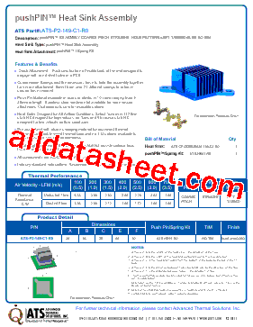 ATS-P2-149-C1-R0 Datasheet PDF - Advanced Thermal Solutions, Inc.