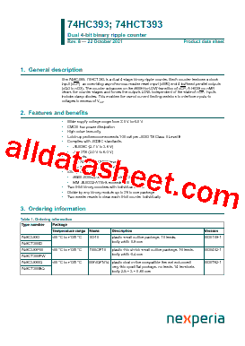 74HC393D Datasheet PDF - Nexperia B.V. All rights reserved