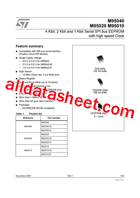 M95040-RMB3/G Datasheet PDF - STMicroelectronics
