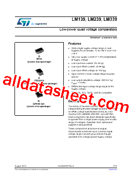 LM339AN. Datasheet PDF - STMicroelectronics