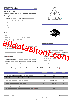 10SMBT Datasheet PDF - UN Semiconducctor INC