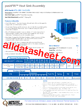 ATS-10B-114-C3-R0 Datasheet PDF - Advanced Thermal Solutions, Inc.
