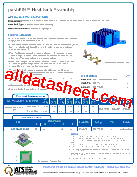 ATS-12A-85-C3-R0 Datasheet PDF - Advanced Thermal Solutions, Inc.