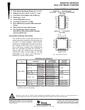 SN74HC393D Datasheet PDF - Texas Instruments