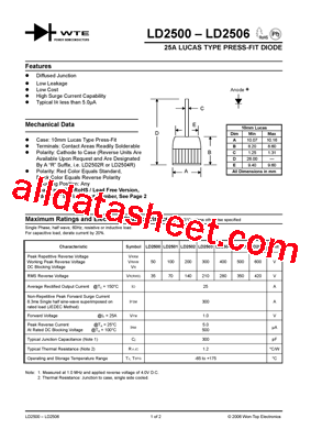 LD2502 Datasheet PDF - Won-Top Electronics