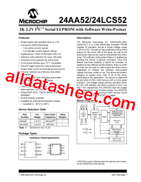 24AA52-I/MC Datasheet PDF - Microchip Technology