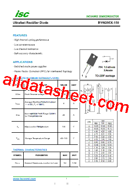 BYW29EX-150 Datasheet PDF - Inchange Semiconductor Company Limited