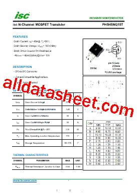 PHB45NQ15T Datasheet PDF - Inchange Semiconductor Company Limited
