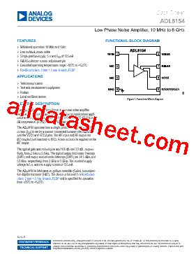 ADL8154ACPZN-R7 Datasheet PDF - Analog Devices