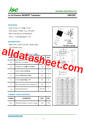 2SK1287 Datasheet PDF - Inchange Semiconductor Company Limited