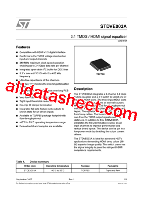 STDEV003A Datasheet PDF - STMicroelectronics