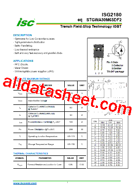 STGWA30M65DF2 Datasheet PDF - Inchange Semiconductor Company Limited