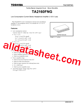 TA2160FNG Datasheet PDF - Toshiba Semiconductor
