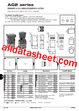 A02ES Datasheet PDF - APEM