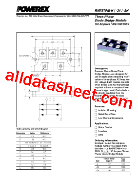 RM75TPM-H Datasheet PDF - Powerex Power Semiconductors