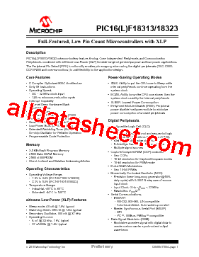 PIC16LF18323-E/PQTP Datasheet PDF - Microchip Technology