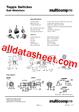 2MS1TQB2M2RE Datasheet PDF - Multicomp Pro