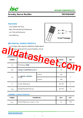 PBYR4045WT Datasheet PDF - Inchange Semiconductor Company Limited
