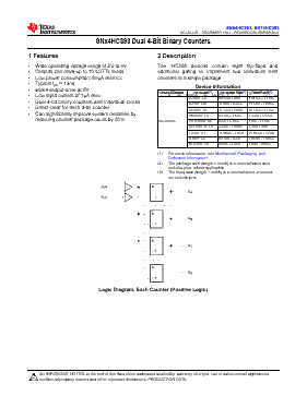 SN74HCS393DYYR.A Datasheet PDF - Texas Instruments