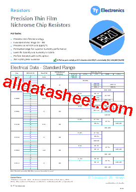 PCF2010PR-RDA Datasheet PDF - TT Electronics.