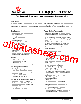 PIC16LF18326 Datasheet PDF - Microchip Technology
