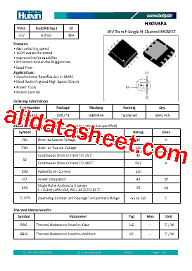 H30N3FA Datasheet PDF - Guangdong Huixin Electronic Technology Co., Ltd.