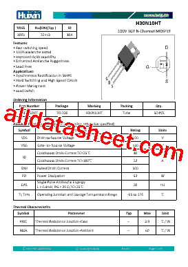 H30N10HT Datasheet PDF - Guangdong Huixin Electronic Technology Co., Ltd.