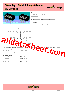 PI080900. Datasheet PDF - Multicomp Pro