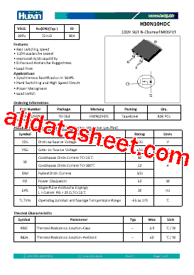 H30N10HDC Datasheet PDF - Guangdong Huixin Electronic Technology Co., Ltd.