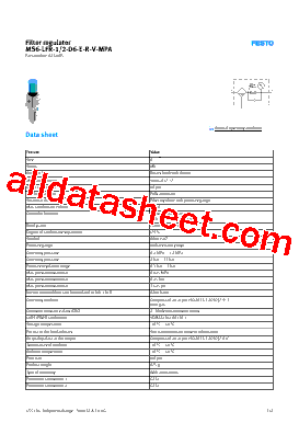 MS6-LFR-1/2-D6-E-R-V-MPA Datasheet PDF - Festo Corporation.