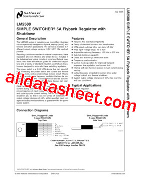 LM2588 Datasheet PDF - National Semiconductor (TI)