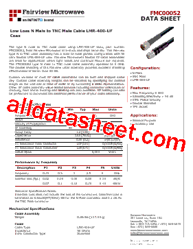 FMC00052 Datasheet PDF - Infinite Electronics International, Inc.