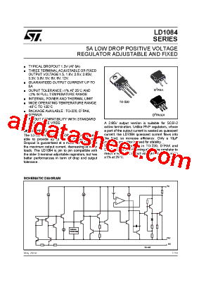LD1084D2T Datasheet PDF - STMicroelectronics