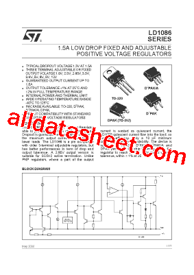 LD1086D2T Datasheet PDF - STMicroelectronics