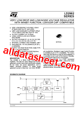 LD2982AM36R Datasheet PDF - STMicroelectronics