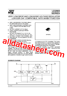 LD2985AM35R Datasheet PDF - STMicroelectronics
