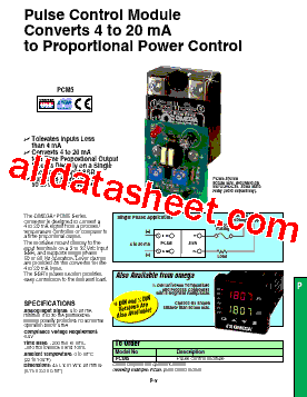 PCM5. Datasheet PDF - Omega Engineering, Inc.
