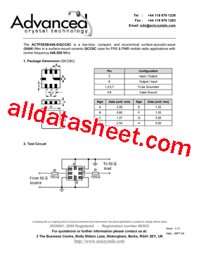 ACTF552B Datasheet PDF - Advanced Crystal Technology