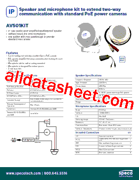O2BLP2M Datasheet PDF - Speco Technologies.