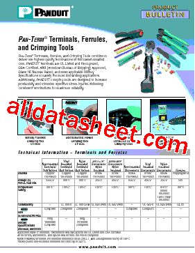 CT-1525. Datasheet PDF - PANDUIT CORP.