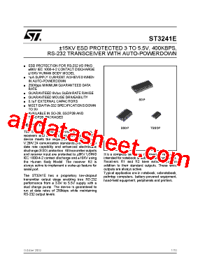 ST3241ECPR Datasheet PDF - STMicroelectronics