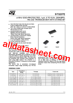 ST3237ECTR Datasheet PDF - STMicroelectronics