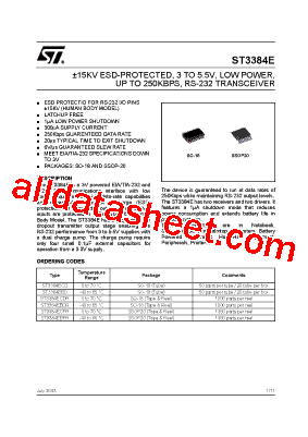 ST3384EBD Datasheet PDF - STMicroelectronics