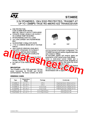 ST3485ECN Datasheet PDF - STMicroelectronics