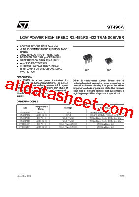 ST490ACDR Datasheet PDF - STMicroelectronics