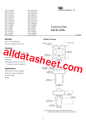MVL-914MSGC Datasheet PDF - Unity Opto Technology