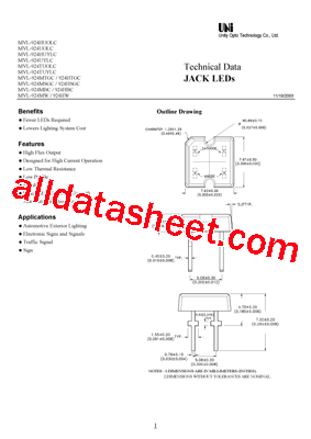 MVL-924MSGC Datasheet PDF - Unity Opto Technology