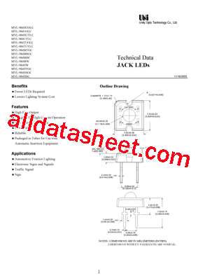 MVL-9X4MSGC Datasheet PDF - Unity Opto Technology